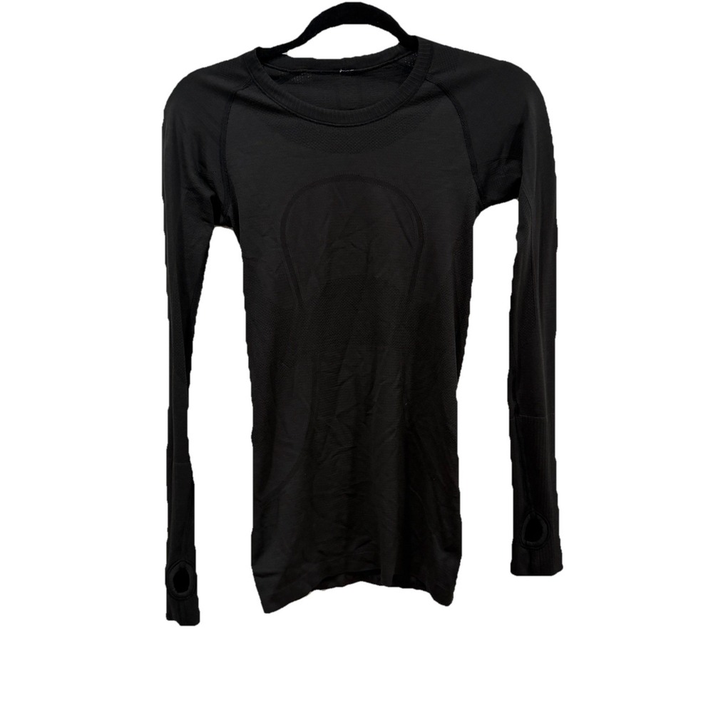 Lululemon Swiftly Tech Long Sleeve Crew OG Style Size  4‎ Black